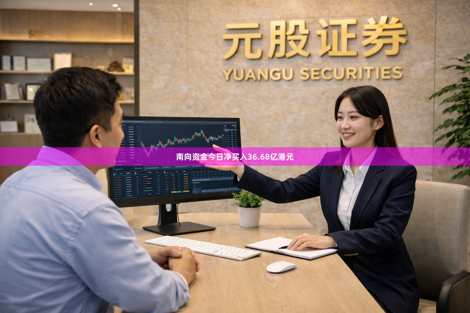 南向资金今日净买入36.68亿港元