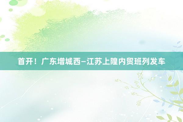 首开！广东增城西—江苏上隍内贸班列发车