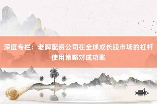 深度专栏：老牌配资公司在全球成长股市场的杠杆使用策略对成功账