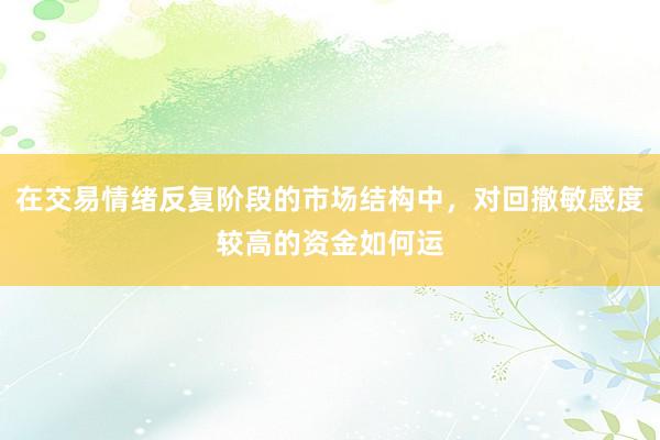 在交易情绪反复阶段的市场结构中，对回撤敏感度较高的资金如何运