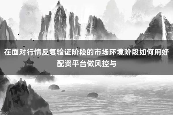 在面对行情反复验证阶段的市场环境阶段如何用好配资平台做风控与