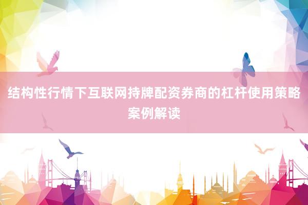 结构性行情下互联网持牌配资券商的杠杆使用策略案例解读