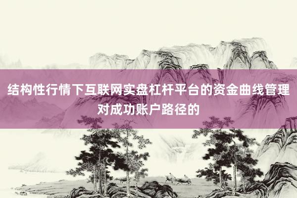 结构性行情下互联网实盘杠杆平台的资金曲线管理对成功账户路径的