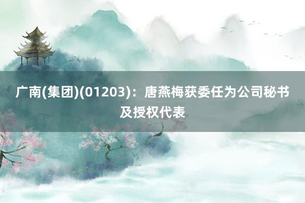 广南(集团)(01203)：唐燕梅获委任为公司秘书及授权代表
