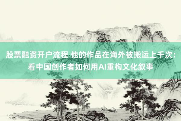 股票融资开户流程 他的作品在海外被搬运上千次：看中国创作者如何用AI重构文化叙事