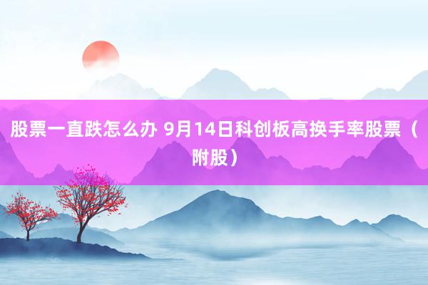 股票一直跌怎么办 9月14日科创板高换手率股票（附股）